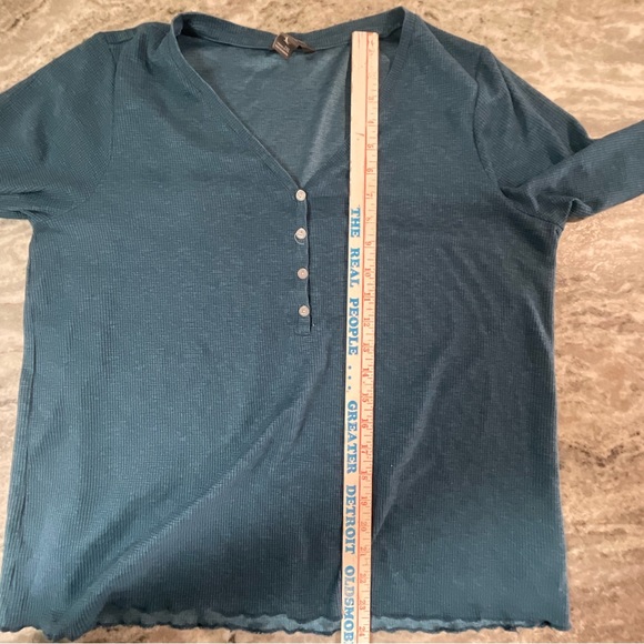 Eddie Bauer teal waffle knit pajama set Size 2X (P1) - Picture 8 of 10